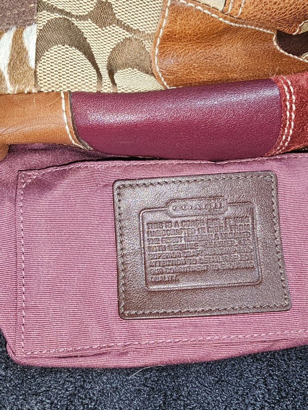 Vintage Coach Holiday Patchwork Demi Hobo Bag Y2K - Picture 4 of 12